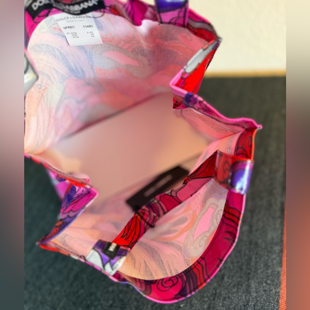 Dolce‎ & Gabbana Small Shopping Tote NWT. 3D Psychedelic Clouds 2022 - Picture 5 of 15